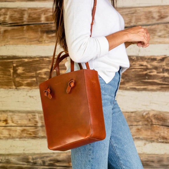 Nisolo Handbags - Nisolo Simone Convertible Shopper Purse Brown Leather
